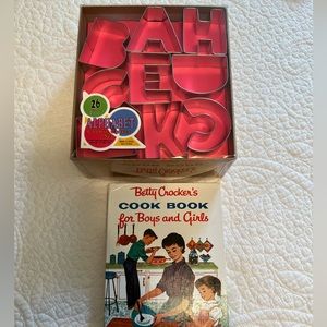 Alphabet Cookie Cutters and Reprint of Vintage Better Crocker for Kids Cookbook